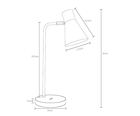 lamp with wireless phone charger