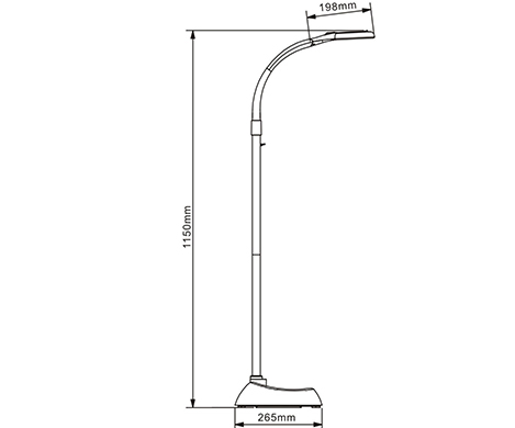 magnifier lamp with base